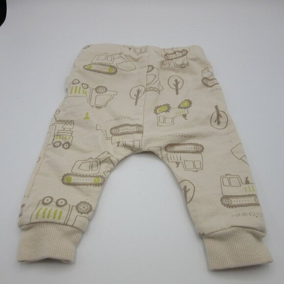Rabbit and Bear Organic Cotton Beige Sweat Set Trucks Tractors Baby 3 months - Picture 3 of 7